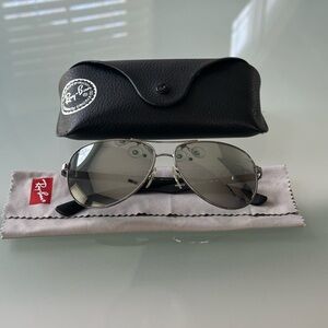 Ray-Ban Metallic Gray Aviator Sunglasses